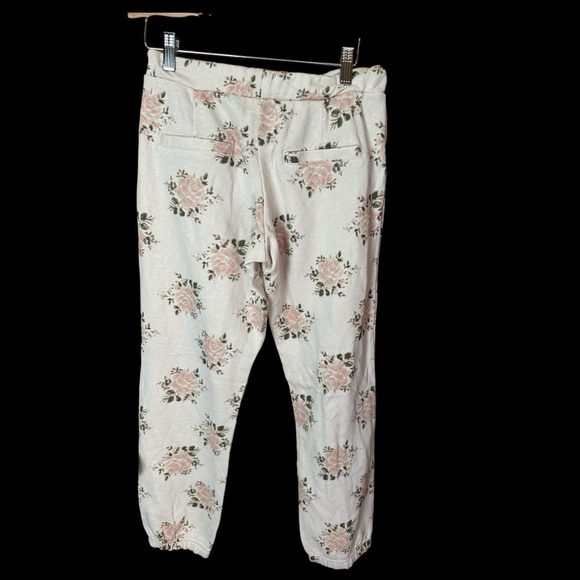Chaser Linen French Slouchy Moto Jogger Sweatpants Floral Vintage Small NWT - Picture 4 of 7